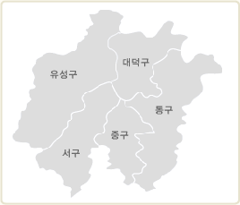 대전광역시 구획 지도